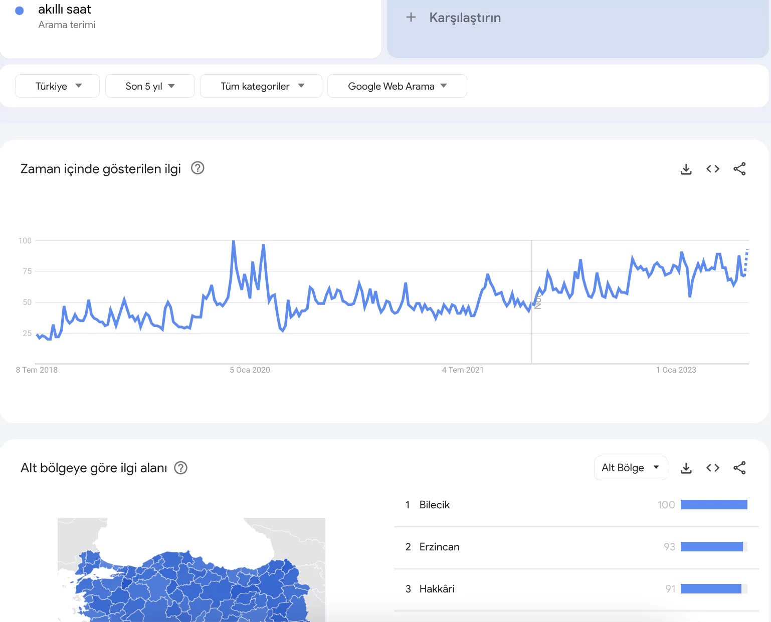 Google Trends Akıllı Saat Analizi